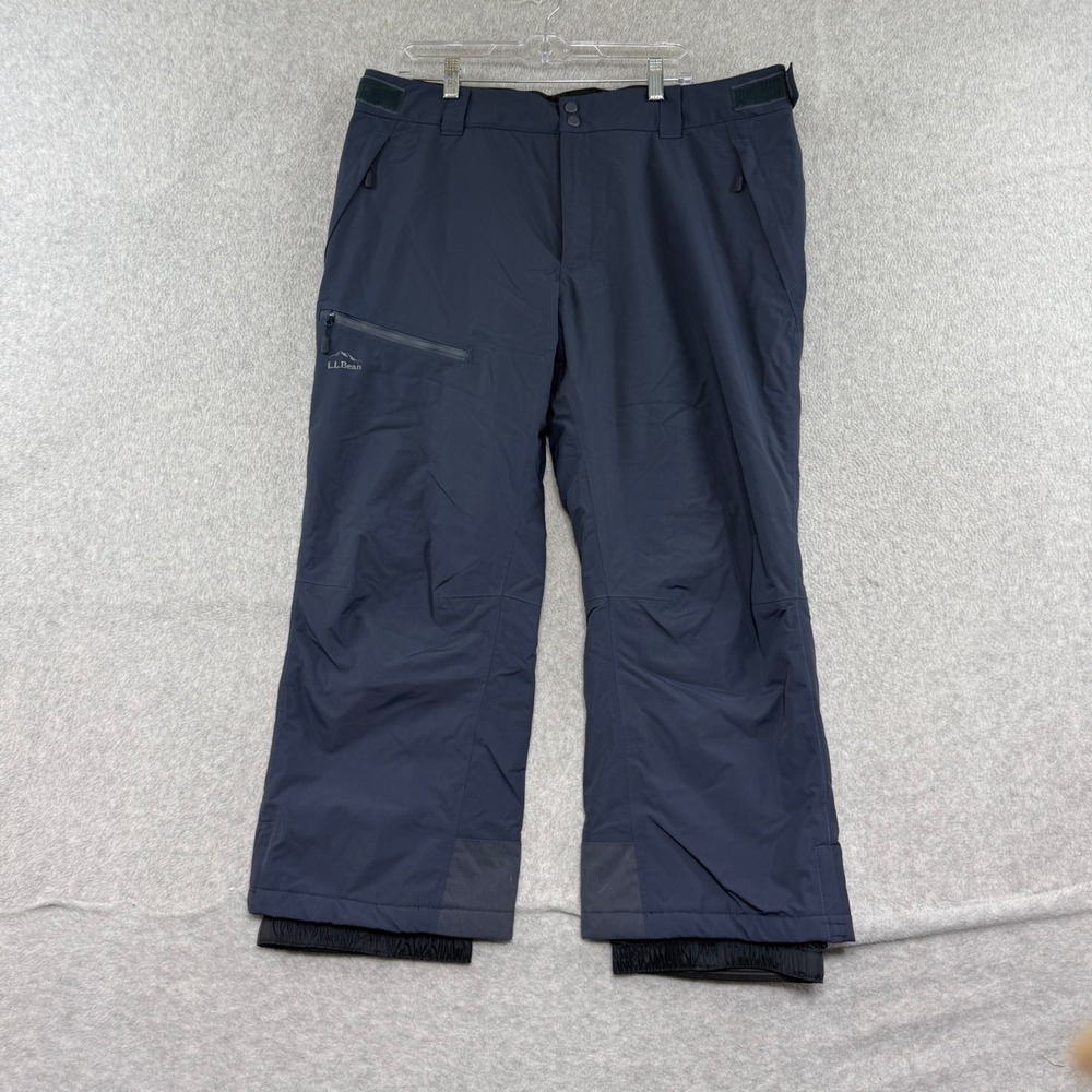 LL Bean Snow Pants Womens XL Navy Blue Wildcat Waterproof Ski Winter Trousers